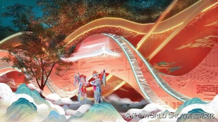2o21年春节戏曲晚会「2023春节戏曲晚会舞美解析沉浸式戏台打造山水实景新体验」